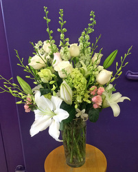 Altar Bouquet in White, Pink, & Green from Clark Flower and Gift Shop in Clark, SD