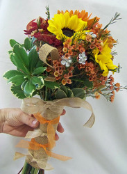 Bridesmaid Bouquet in Fall Colors from Clark Flower and Gift Shop in Clark, SD