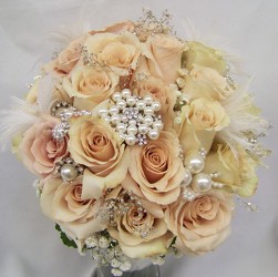 Ivory Roses Bridal Bouquet from Clark Flower and Gift Shop in Clark, SD